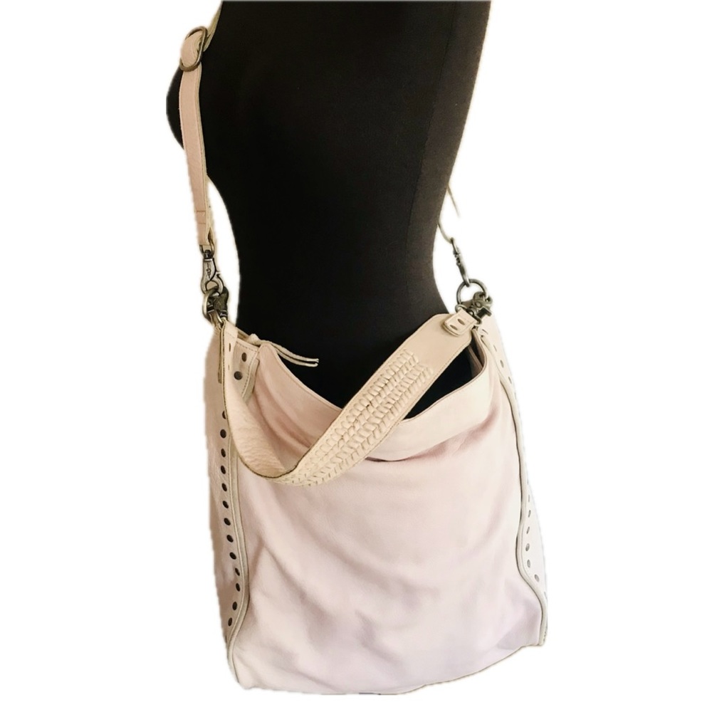 Day & Mood Bohemian Leather Studded Hobo/ Crossbody  Bag